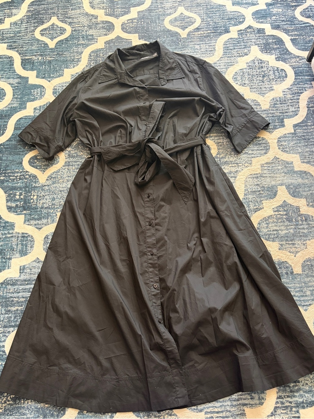 Ralph Lauren Black Shirt Dress with Collar